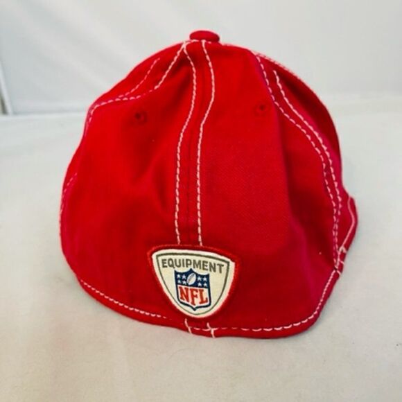 2002 Vintage Reebok NFL Atlanta Falcons Stretch Fit Official Hat Cap Red S/M Exc - Picture 4 of 7